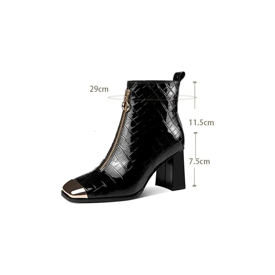 Autumn Serpent Chic Ankle Boots