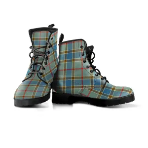 Balfour Blue Tartan Leather Boots