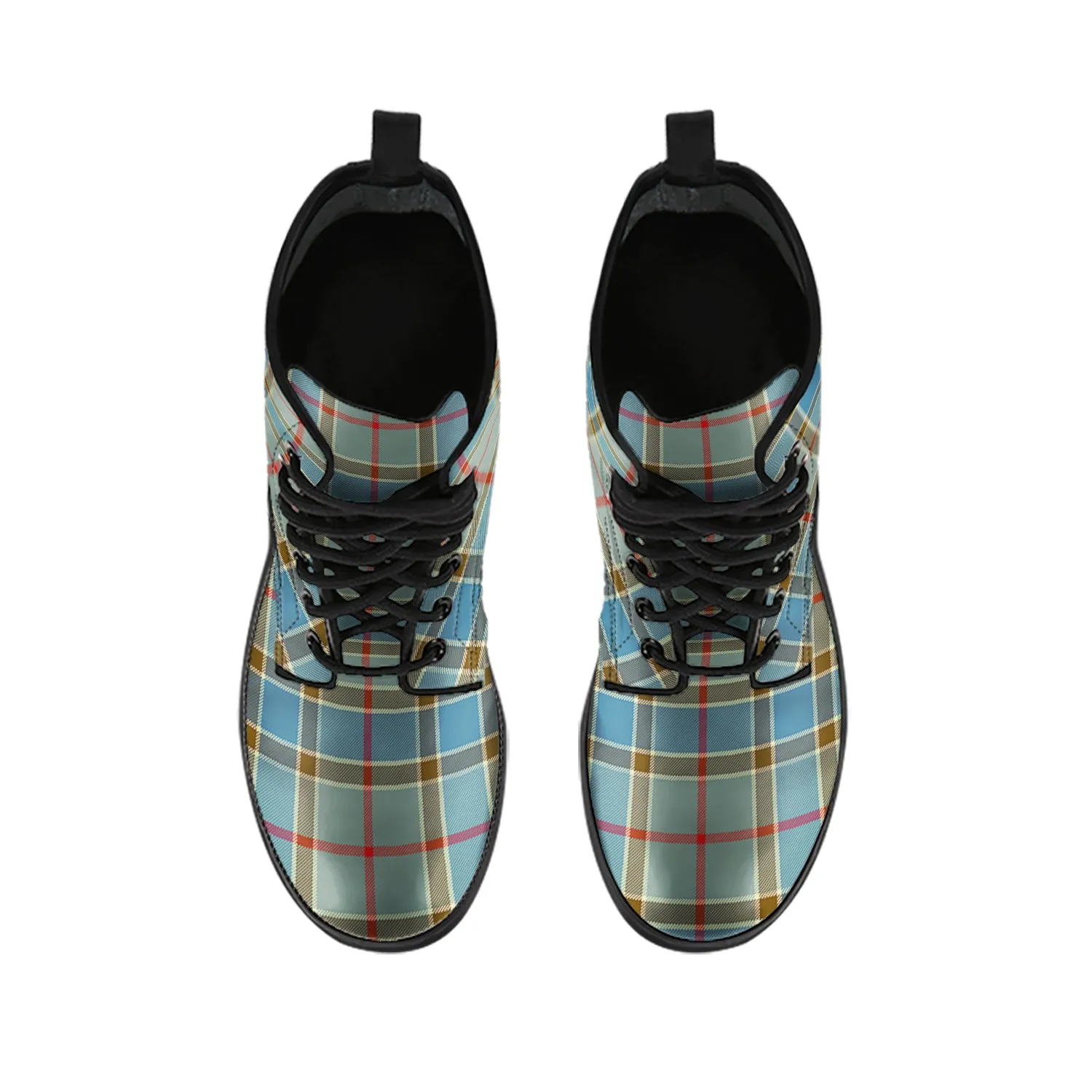 Balfour Blue Tartan Leather Boots