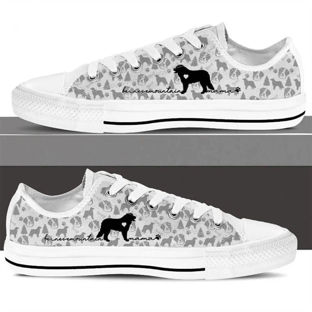 Bernese Mountain Dog Low Top Shoes, Dog Printed Shoes, Canvas Shoes For Men, Women