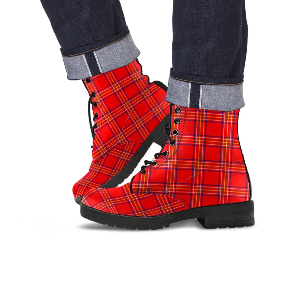 Burnett Modern Tartan Leather Boots