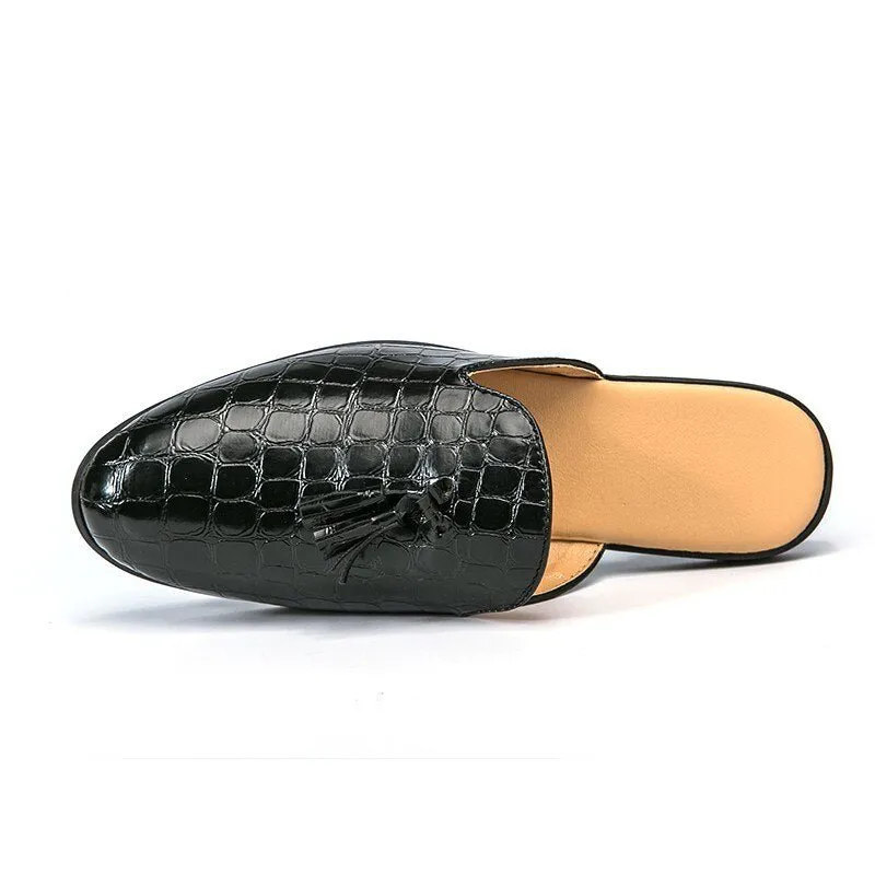 Chic CrocComfort Crocodile Pattern Slip-On Mules