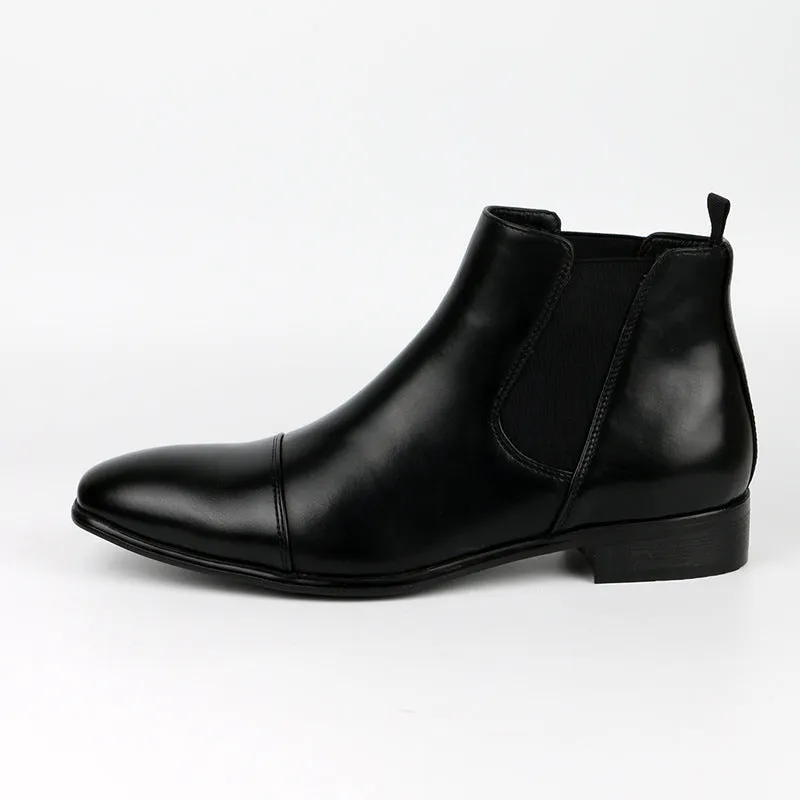 Chic Exotic PU Leather Slip on Ankle Boots