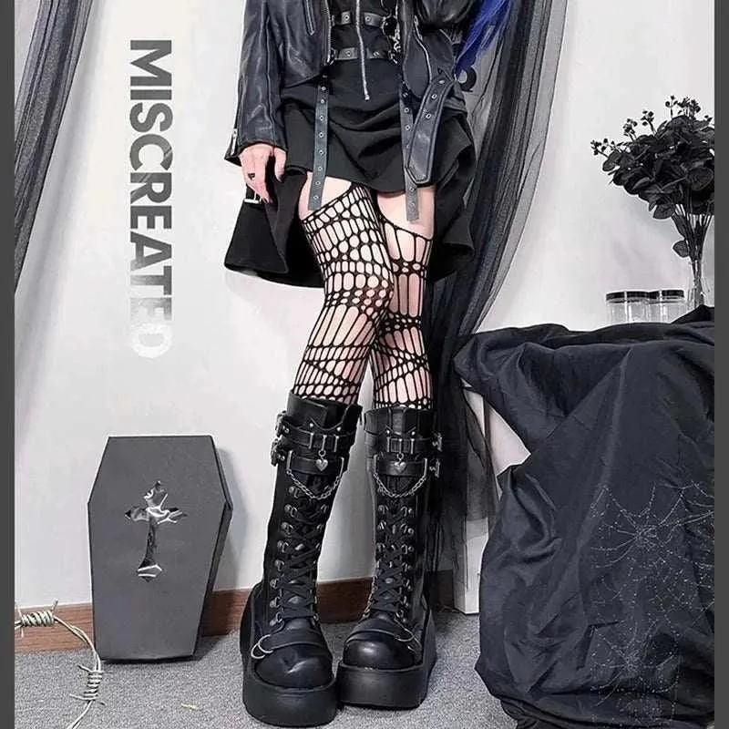 Chunky Boots Women - Metal Buckle Platform Boots, Wedges Cosplay Shoes