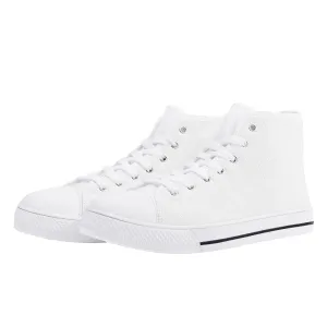 Custom High Top Canvas Shoes - White D25