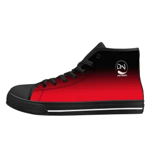 D25 High-Top Canvas Shoes - Black and Red