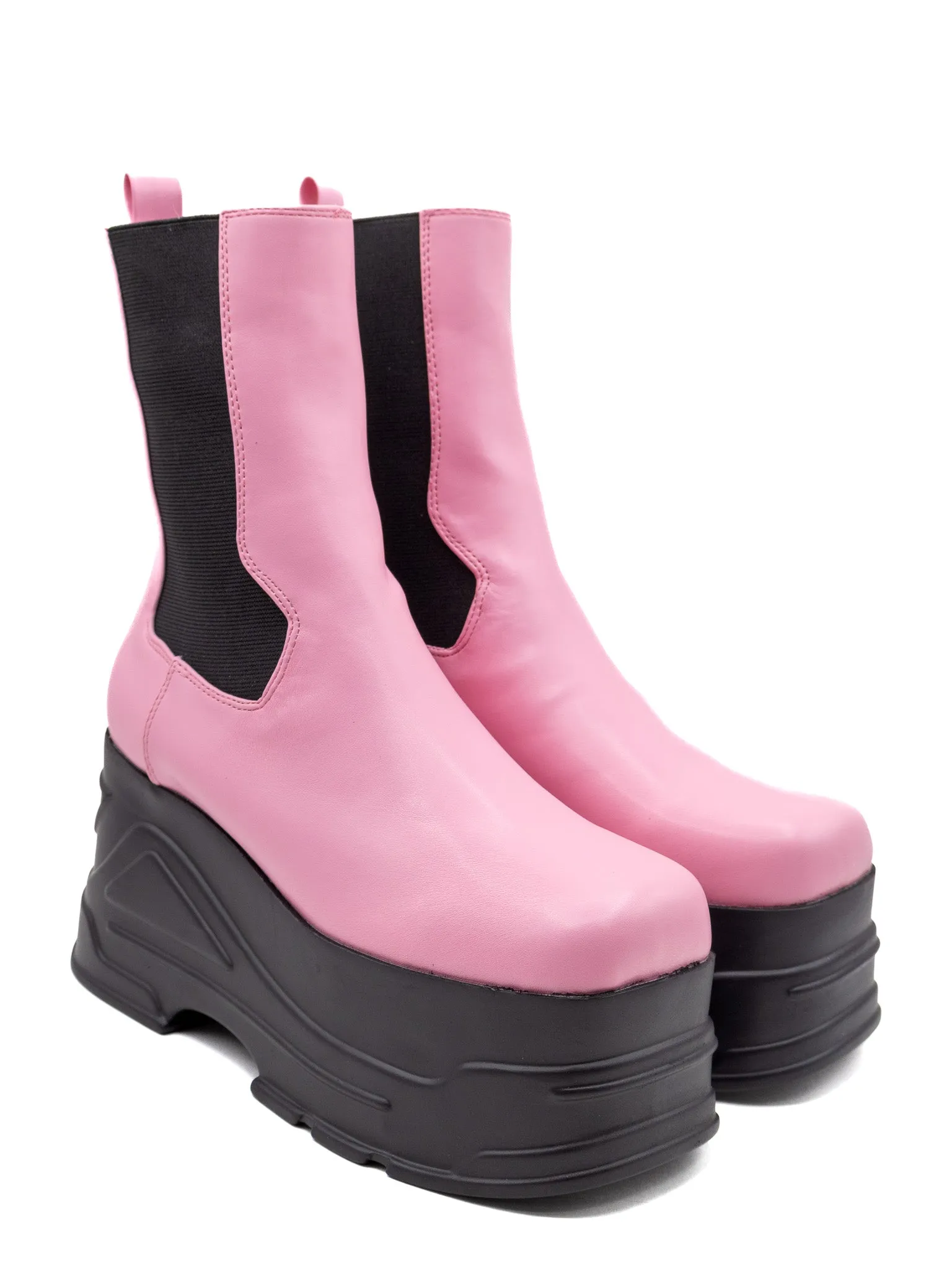 Devil's Den Platform Chelsea Boot- Pink