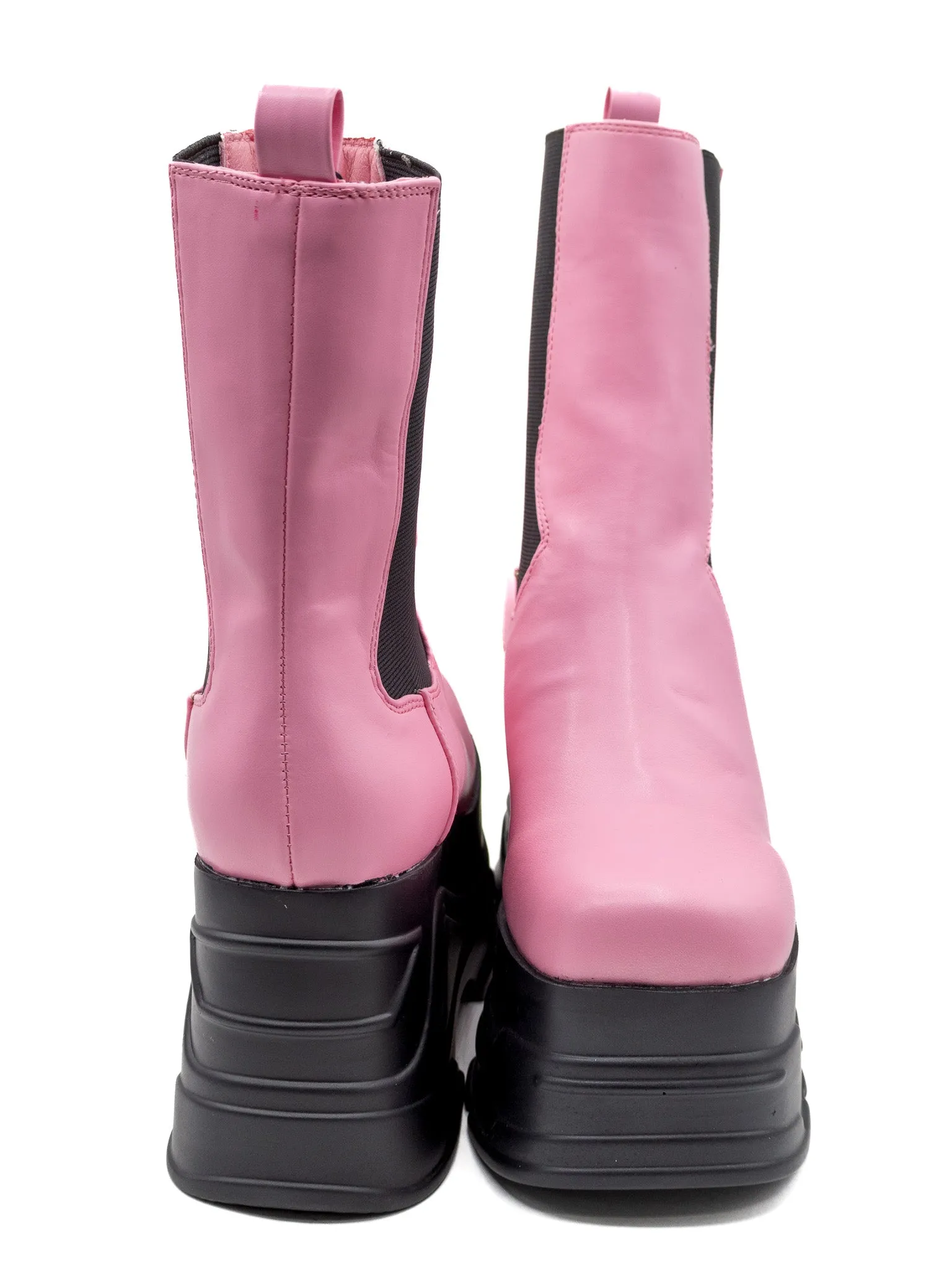 Devil's Den Platform Chelsea Boot- Pink