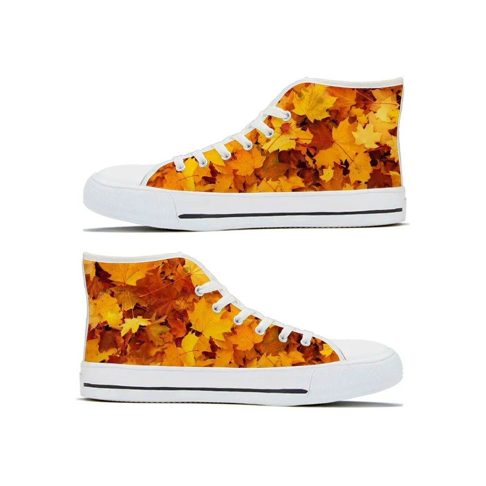 Diverse Panda Autumn Leaves Hi Tops