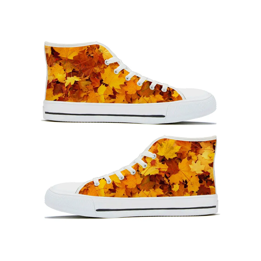 Diverse Panda Autumn Leaves Hi Tops