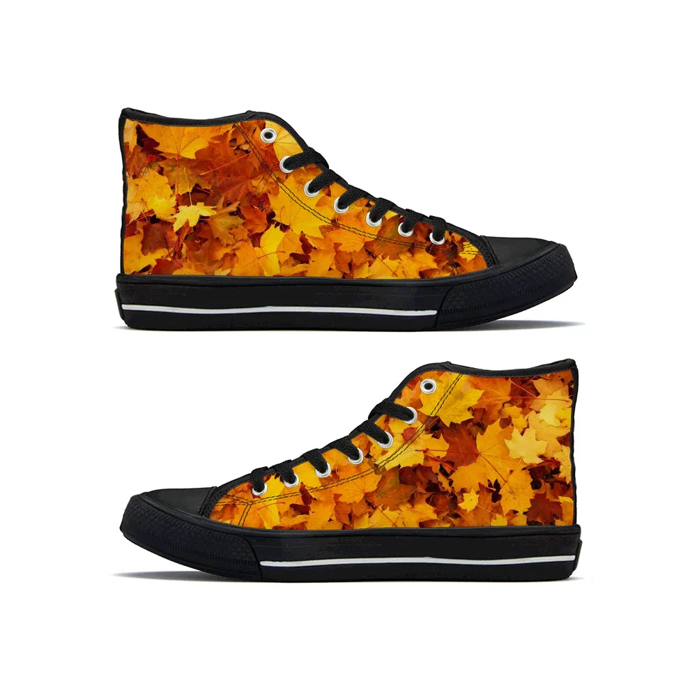 Diverse Panda Autumn Leaves Hi Tops