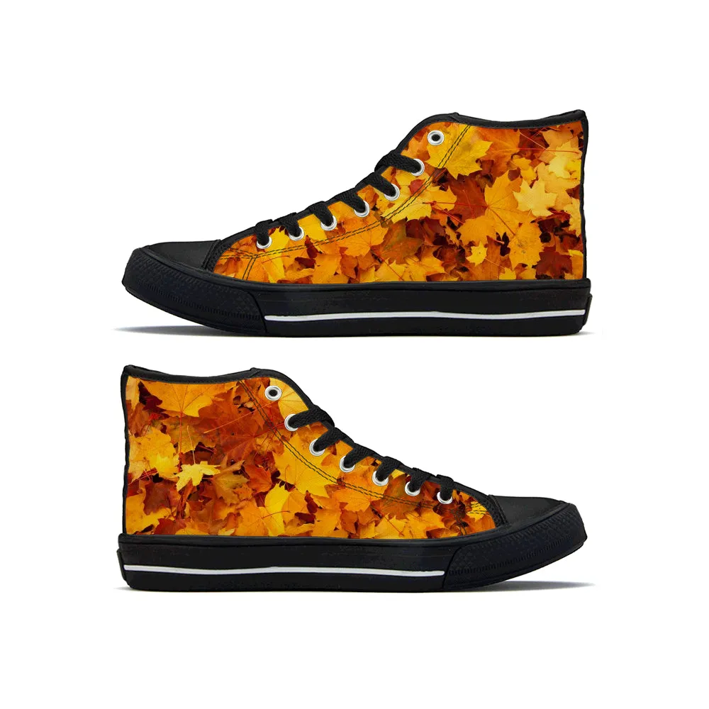 Diverse Panda Autumn Leaves Hi Tops