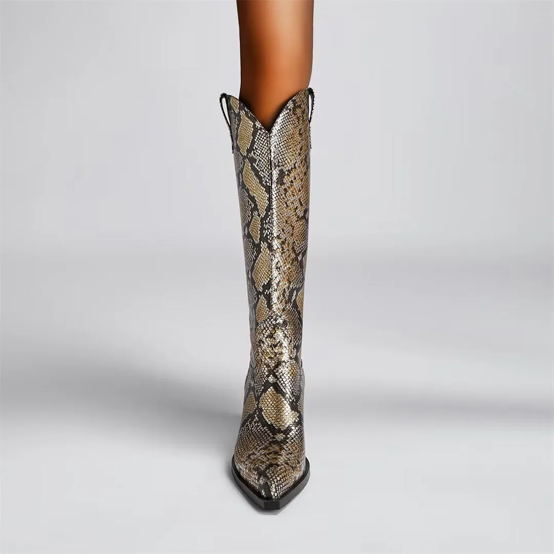 Elegant Crystal Pointed Toe Stiletto Heel Boots