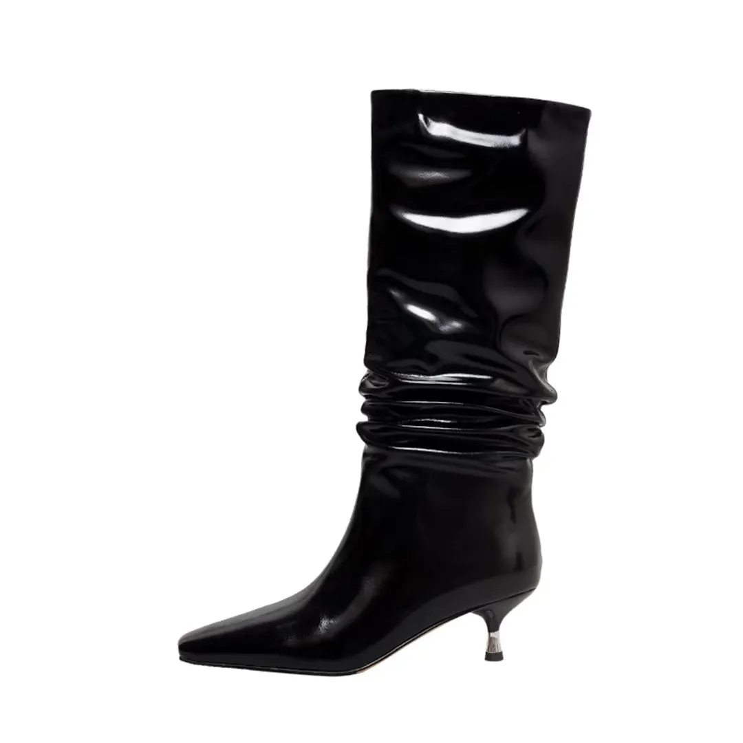 ElegantLeather Over-Knee Pointed Toe Stiletto Heel Boots