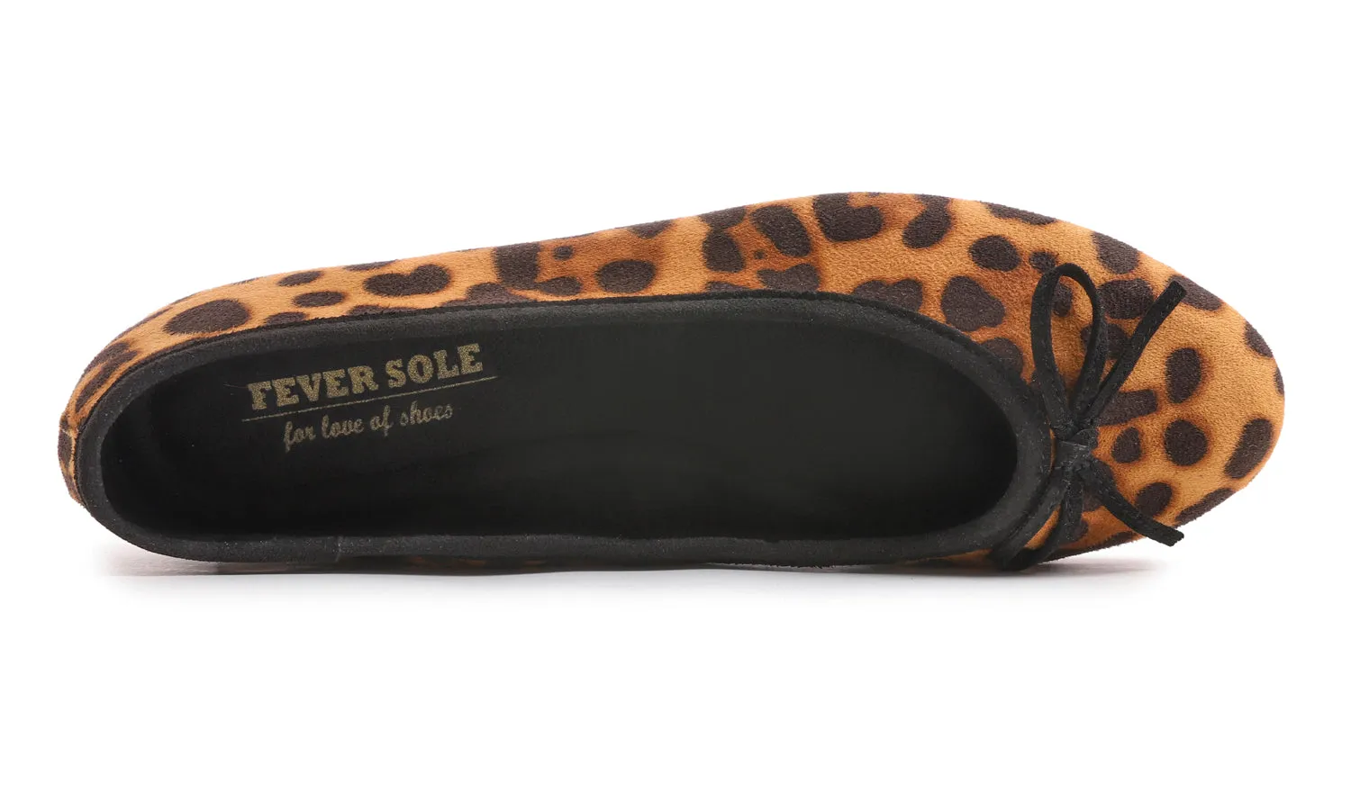 Feversole Women's Macaroon Faux Suede Memory Foam Cushion Insock Soft Ballet Flat Leopard