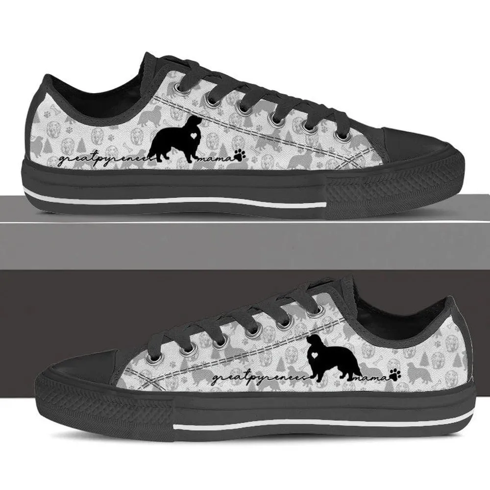 Great Pyrenees Low Top Shoes, Dog Printed Shoes, Canvas Shoes For Men, Women