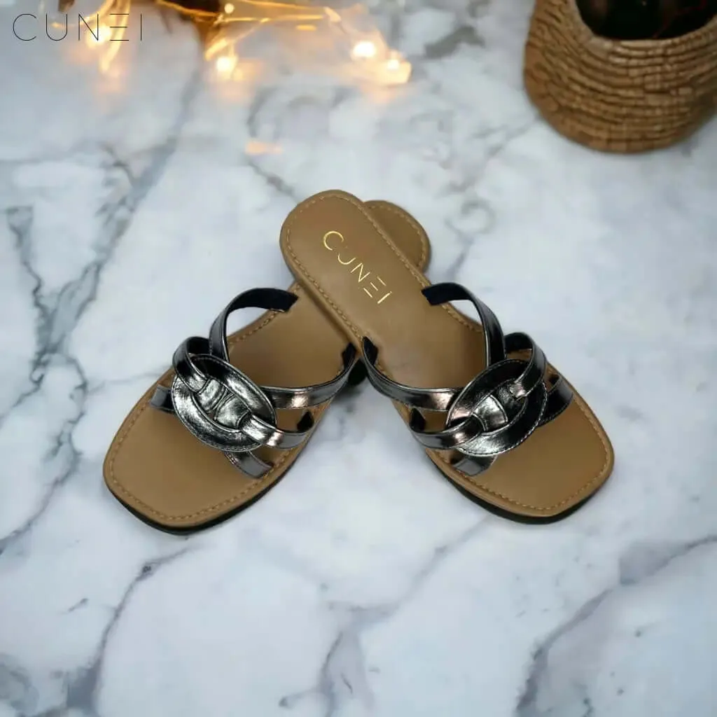 Gun Metal Rays Flats