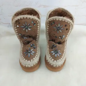 Handmade Plush Crystal Fur Boots