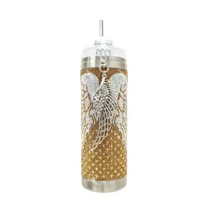 Jacqueline Kent Crystal Tumbler - Divine Collection Hope Gold