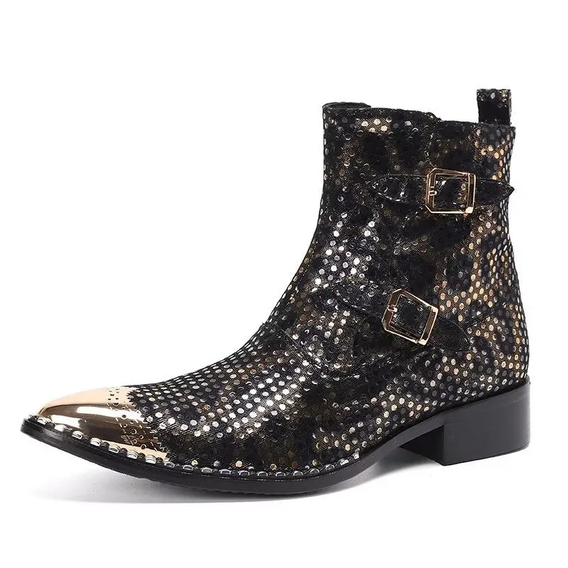 LeatherLuxe Zipper Ankle Boots: Elegant Footwear Essential