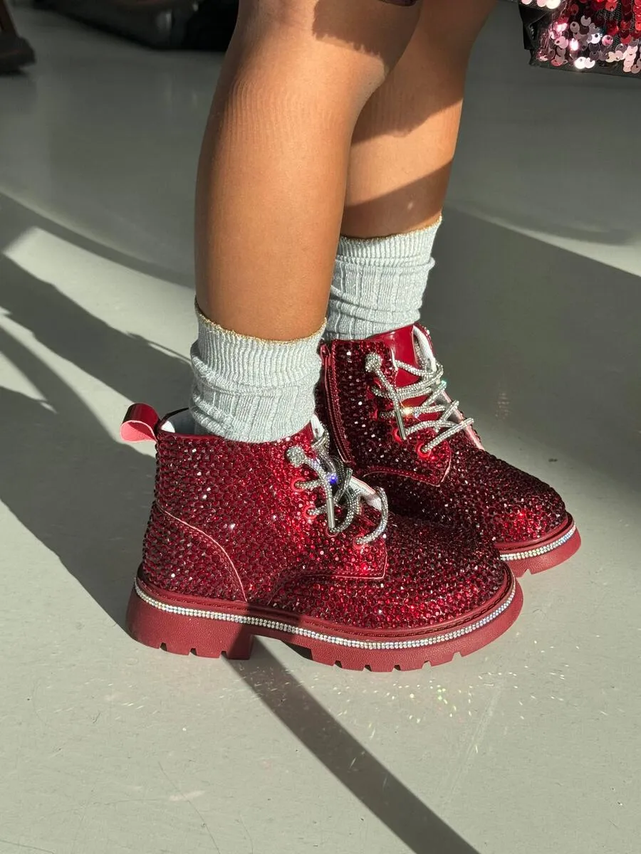 LOL Ruby Red Crystal Sparkle Boots