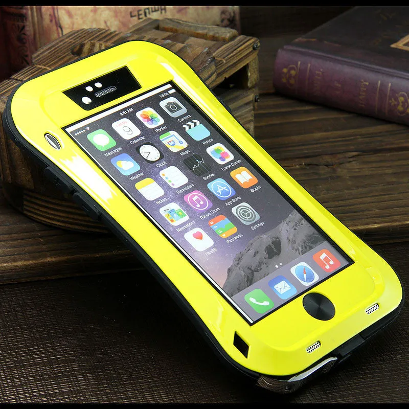 LOVE MEI Powerful Shockproof Metal Heavy Duty Case Cover for Apple iPhone