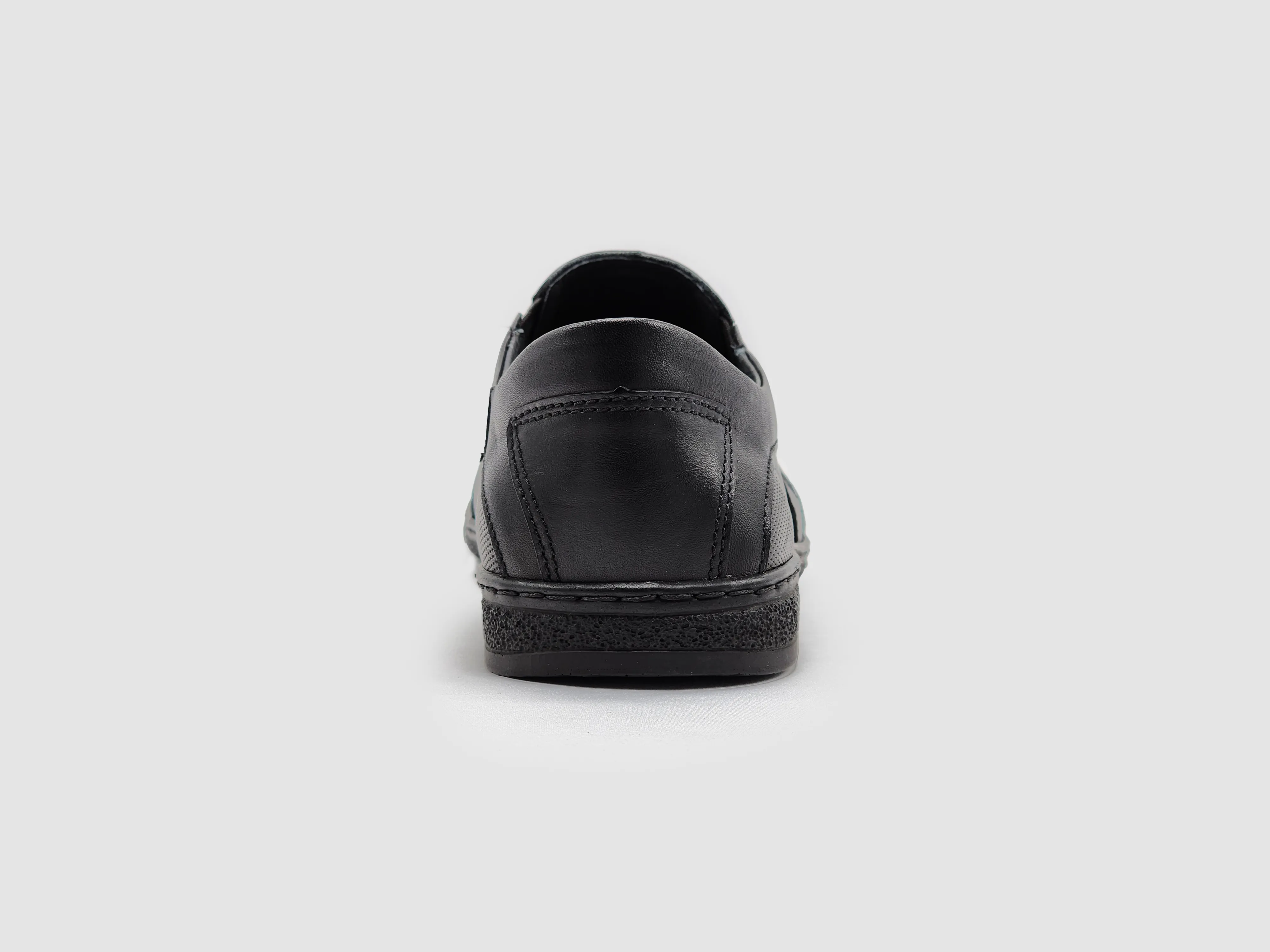 Men's Essential Leather Loafers - Black