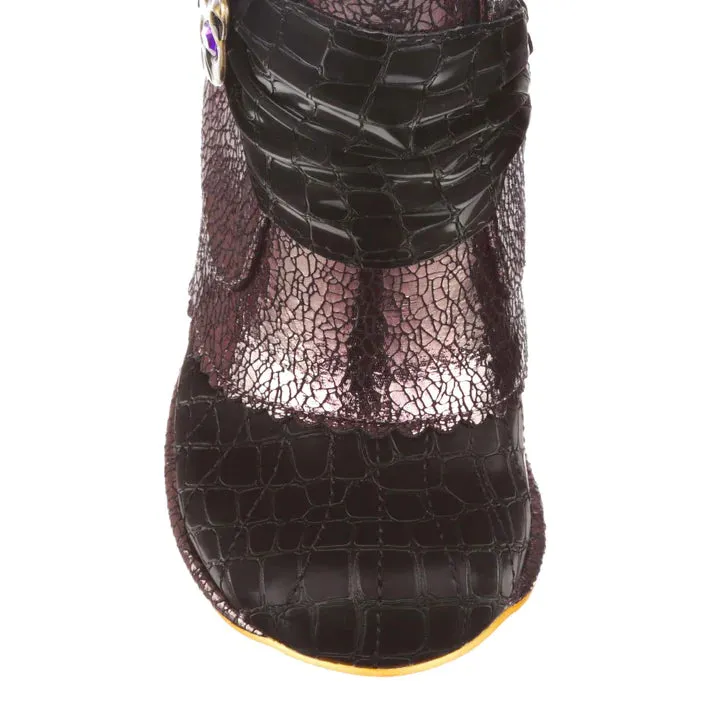 Miaow Boots in Black/Bronze by Irregular Choice