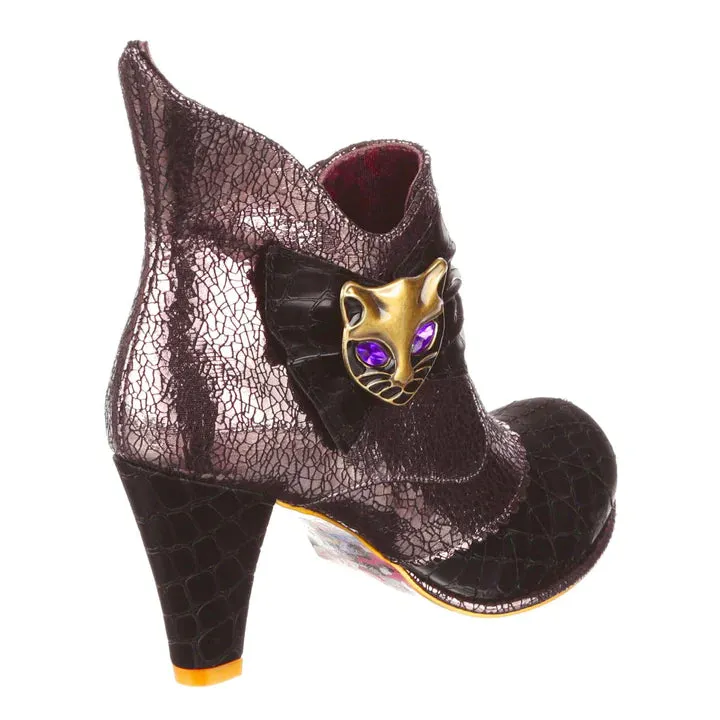 Miaow Boots in Black/Bronze by Irregular Choice