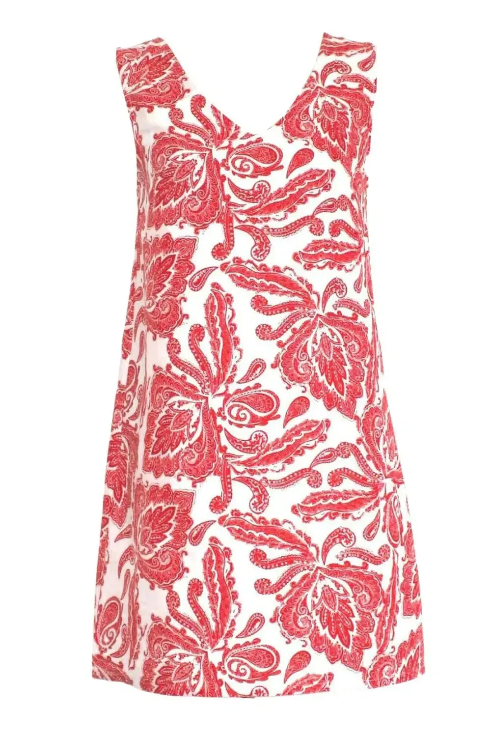 Paisley Sleeveless Linen Dress