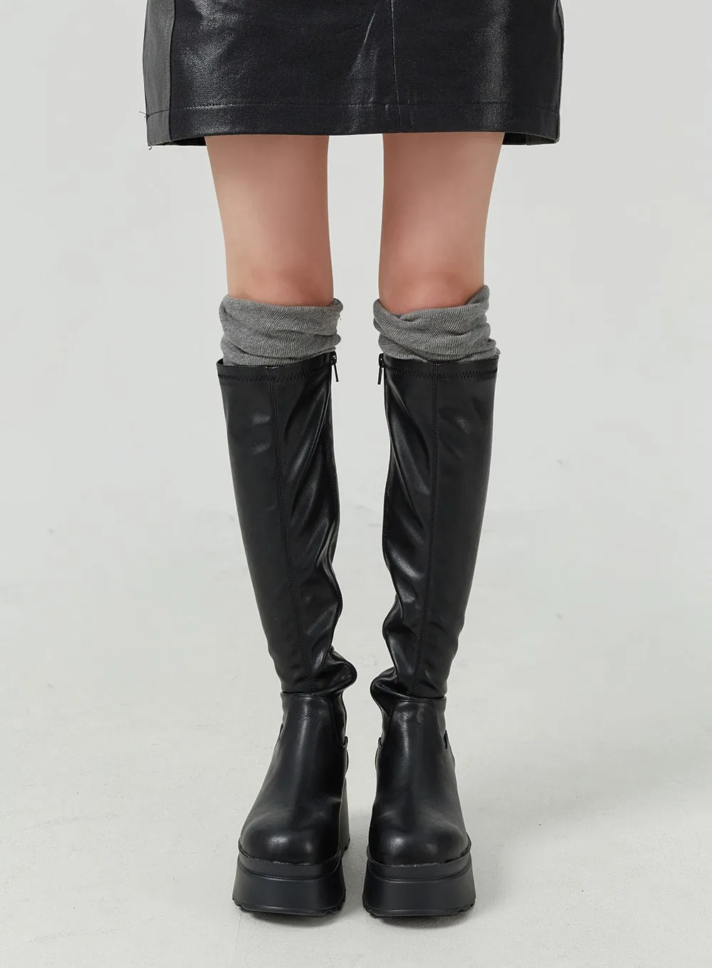 Platform Knee High Boots BM322