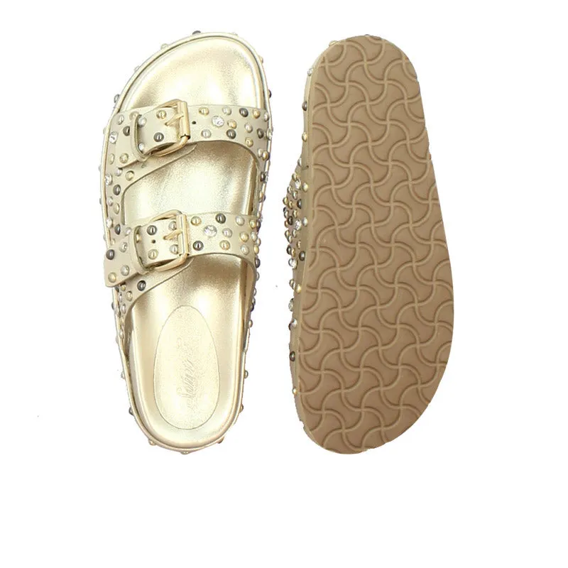 Saint G Chloe - Studded Flat Sandals