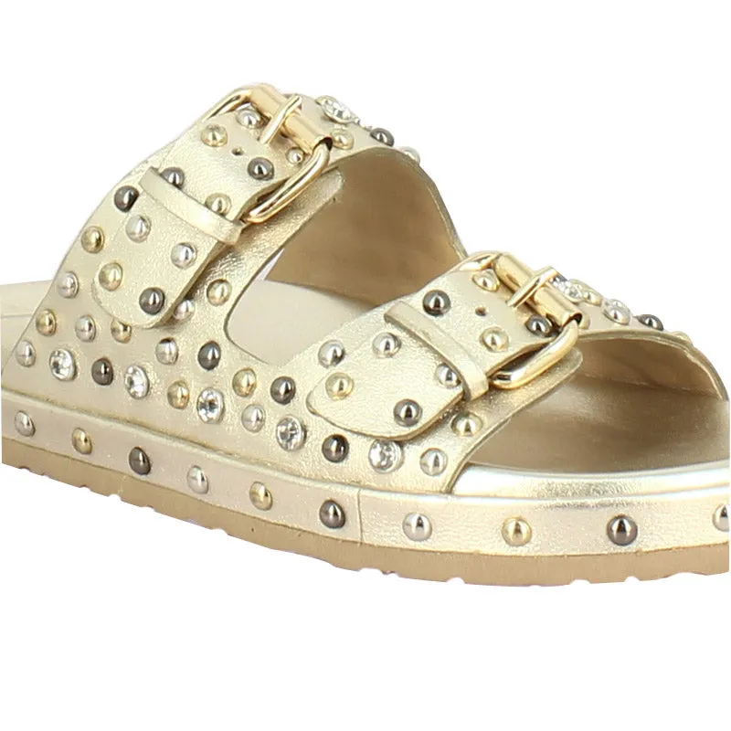 Saint G Chloe - Studded Flat Sandals