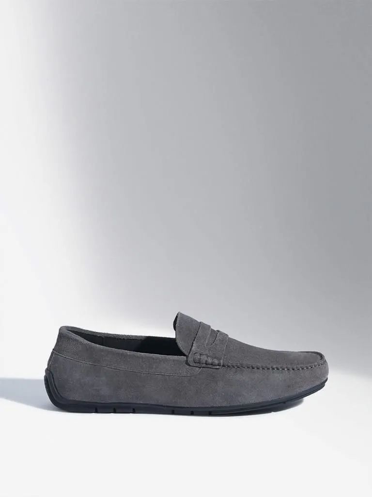 SOLEPLAY Grey Faux-Leather Loafers