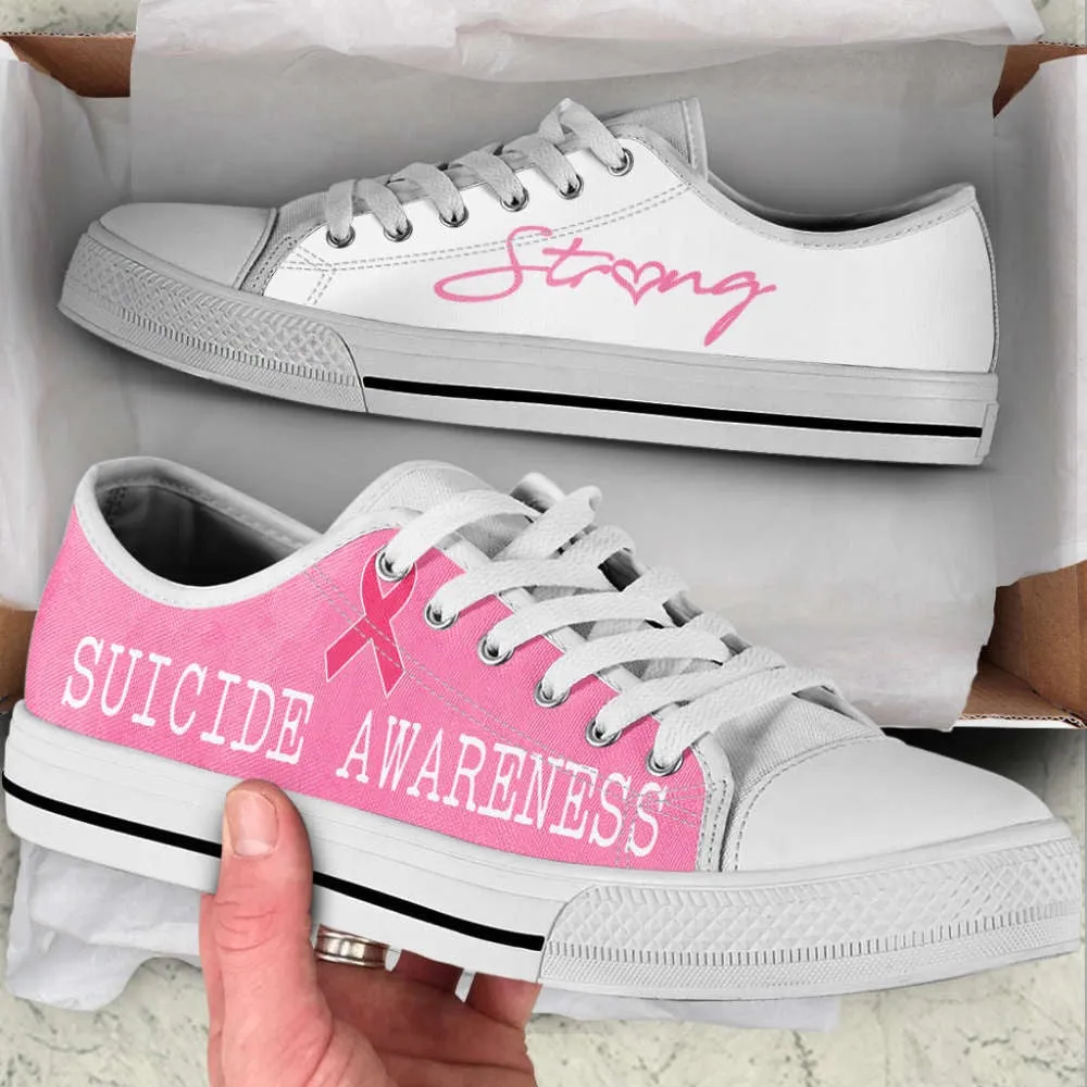 Suicide Awareness Shoes Strong Low Top Shoes Canvas Shoes, Low Top Sneaker, Low Top Canvas Shoes