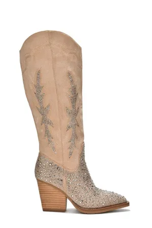 TEEK - IVORY ANNISTONE RHINESTONE WESTERN BOOT