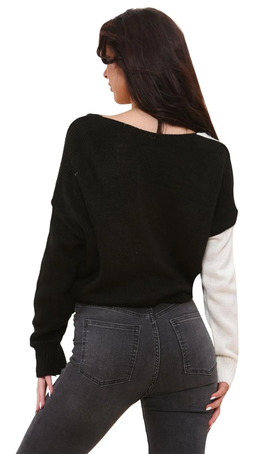 Women V Neck Wrap Cropped Jumper