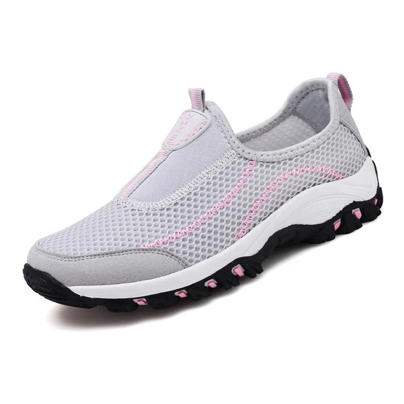 Women's hollowed-out  breathable platform leisure running sneakers