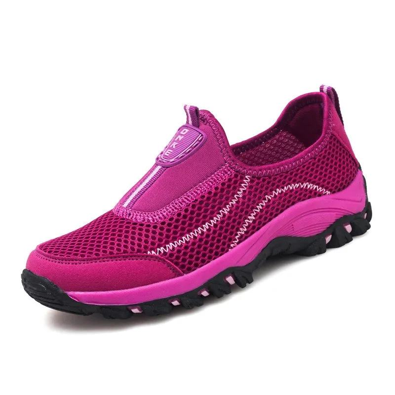 Women's hollowed-out  breathable platform leisure running sneakers