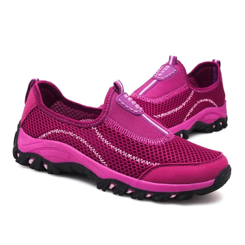 Women's hollowed-out  breathable platform leisure running sneakers