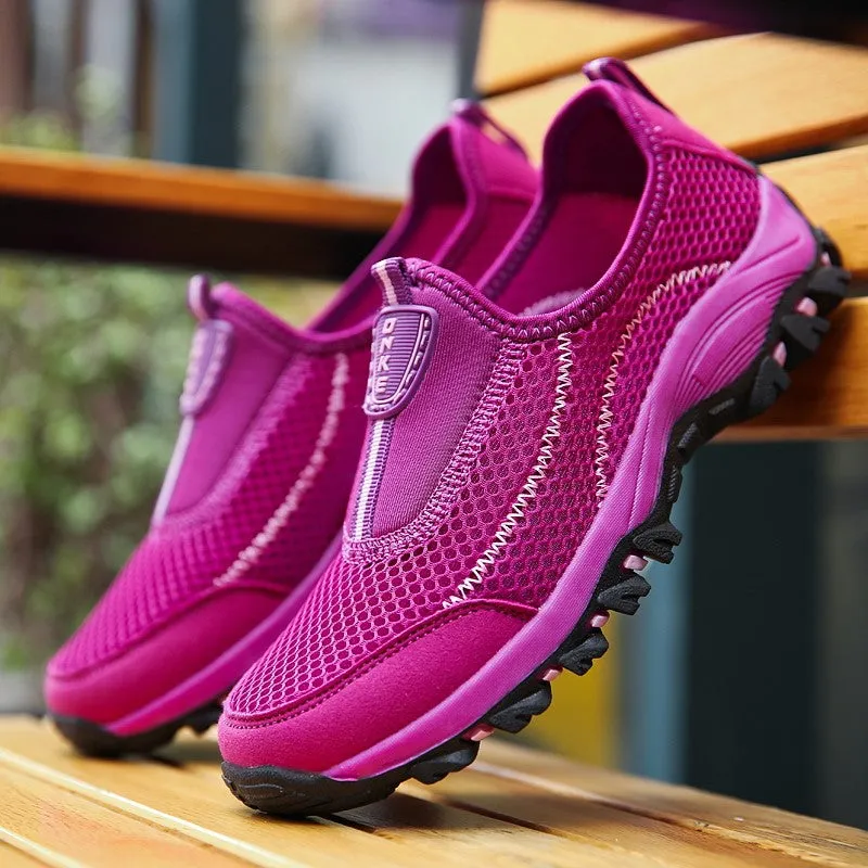 Women's hollowed-out  breathable platform leisure running sneakers