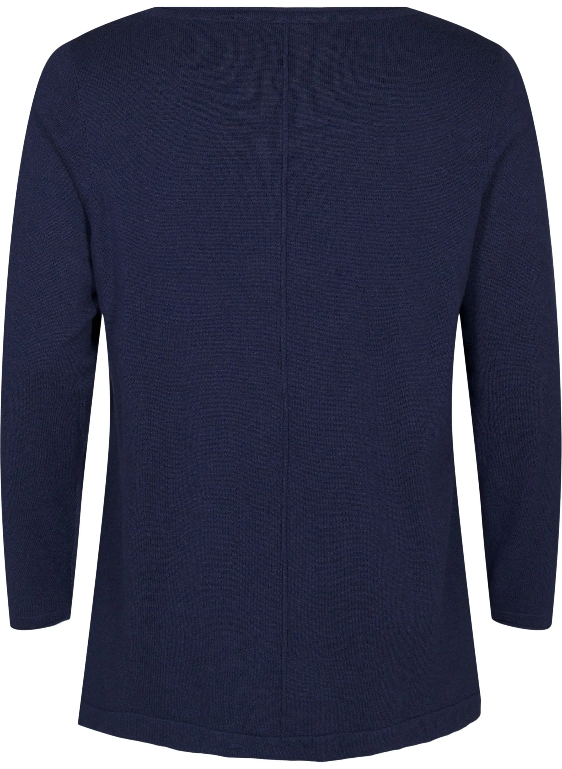 Zizzi Shape Knit Jumper in Navy